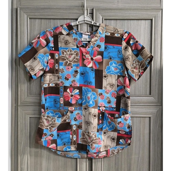 Cherokee Tops - Cherokee Uniforms Floral Medical Top Size M